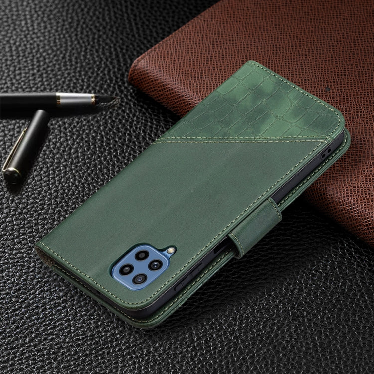 For Samsung Galaxy M32 Matching Color Crocodile Texture Horizontal Flip PU Leather Case with Wallet & Holder & Card Slots