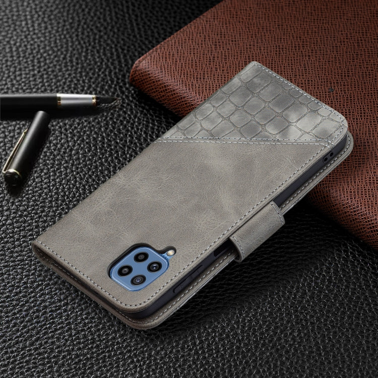 For Samsung Galaxy M32 Matching Color Crocodile Texture Horizontal Flip PU Leather Case with Wallet & Holder & Card Slots