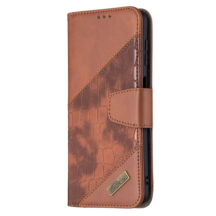 For Samsung Galaxy M32 Matching Color Crocodile Texture Horizontal Flip PU Leather Case with Wallet & Holder & Card Slots