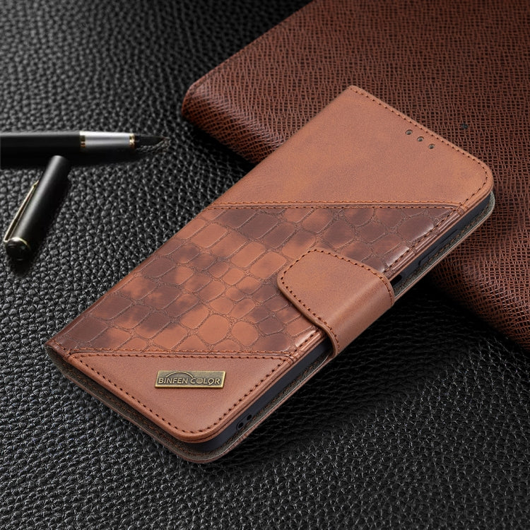 For Samsung Galaxy M32 Matching Color Crocodile Texture Horizontal Flip PU Leather Case with Wallet & Holder & Card Slots