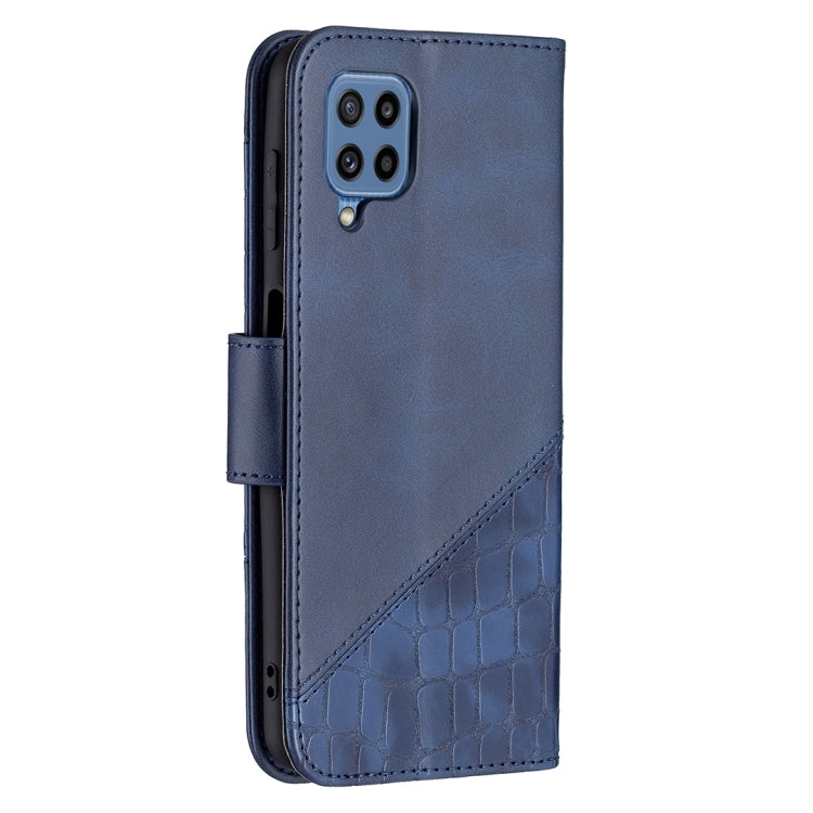 For Samsung Galaxy M32 Matching Color Crocodile Texture Horizontal Flip PU Leather Case with Wallet & Holder & Card Slots