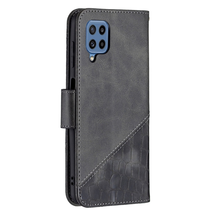 For Samsung Galaxy M32 Matching Color Crocodile Texture Horizontal Flip PU Leather Case with Wallet & Holder & Card Slots