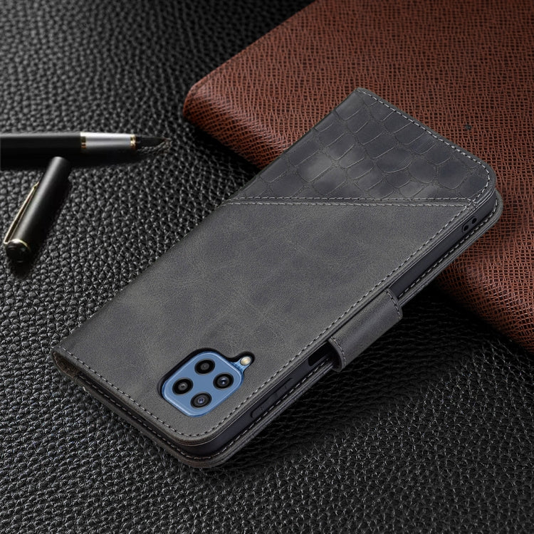For Samsung Galaxy M32 Matching Color Crocodile Texture Horizontal Flip PU Leather Case with Wallet & Holder & Card Slots
