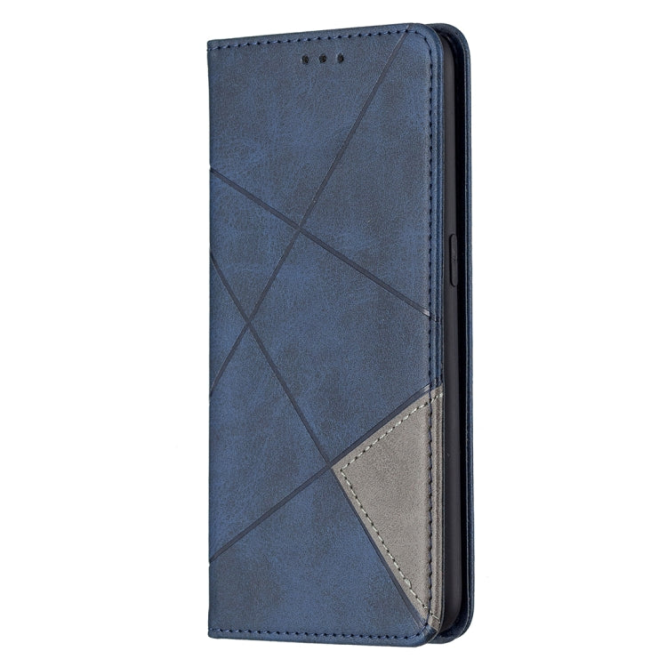 For OPPO A7 Rhombus Texture Horizontal Flip Magnetic Leather Case with Holder & Card Slots