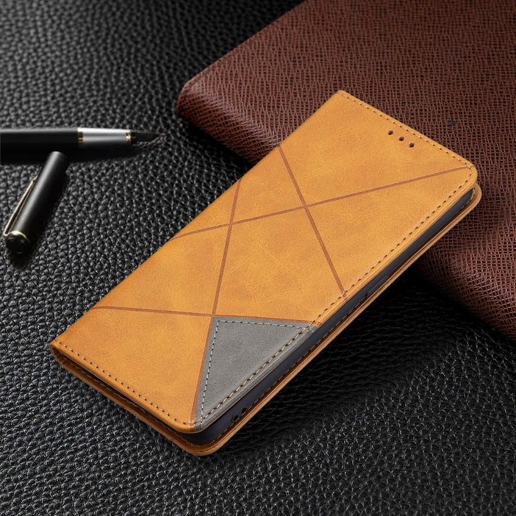 For OPPO A94 4G / Reno 5F / F19 Pro Rhombus Texture Horizontal Flip Magnetic Leather Case with Holder & Card Slots