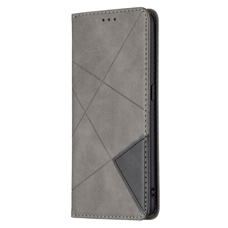 For OPPO A94 4G / Reno 5F / F19 Pro Rhombus Texture Horizontal Flip Magnetic Leather Case with Holder & Card Slots
