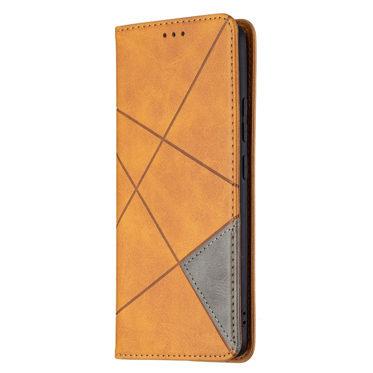 For OPPO Realme C15 / C12 / C25 Rhombus Texture Horizontal Flip Magnetic Leather Case with Holder & Card Slots