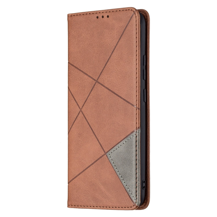 For OPPO Realme C21 / C20 Rhombus Texture Horizontal Flip Magnetic Leather Case with Holder & Card Slots