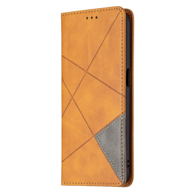 For OPPO Realme 8 5G / V13 Rhombus Texture Horizontal Flip Magnetic Leather Case with Holder & Card Slots