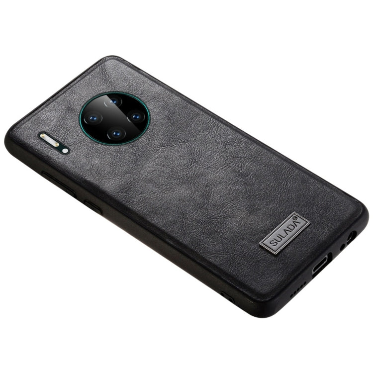 For Huawei Mate 30 SULADA Shockproof TPU + Handmade Leather Protective Case