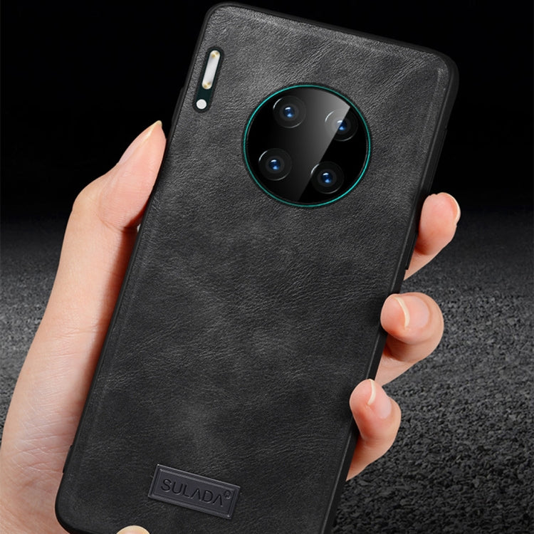 For Huawei Mate 30 SULADA Shockproof TPU + Handmade Leather Protective Case