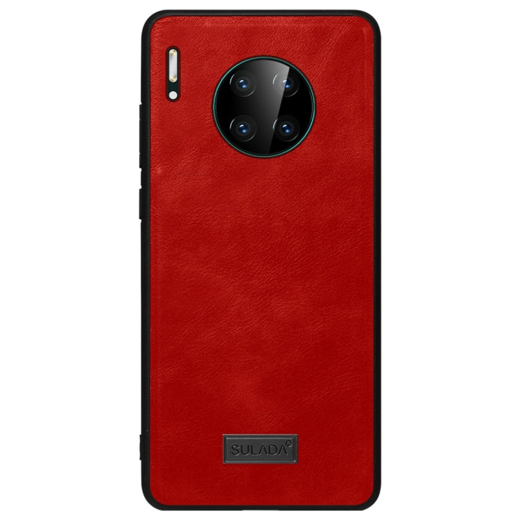 For Huawei Mate 30 SULADA Shockproof TPU + Handmade Leather Protective Case