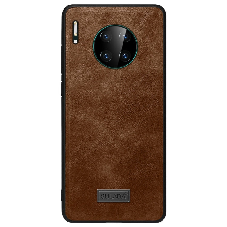 For Huawei Mate 30 SULADA Shockproof TPU + Handmade Leather Protective Case