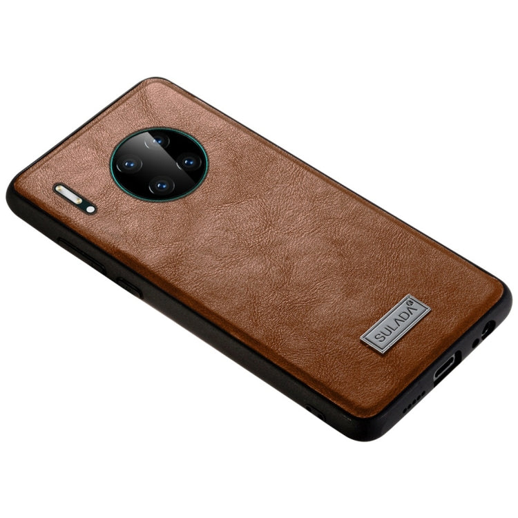 For Huawei Mate 30 SULADA Shockproof TPU + Handmade Leather Protective Case