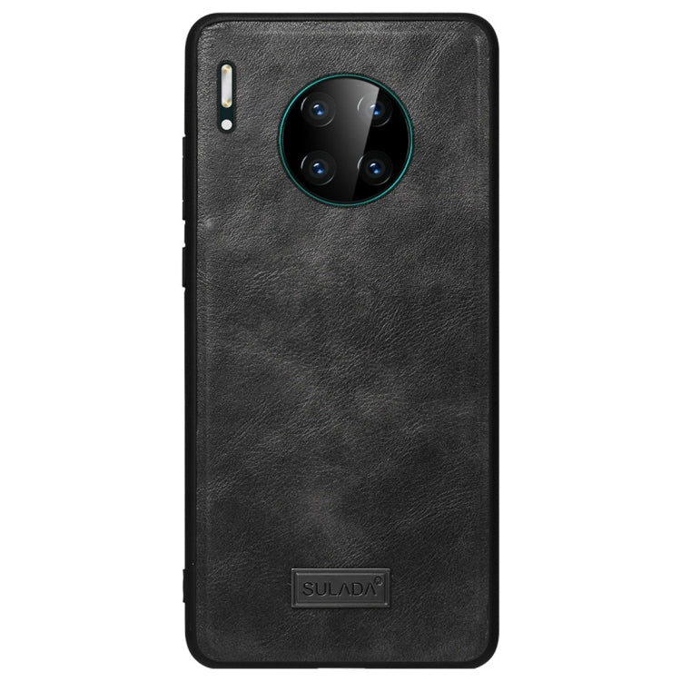 For Huawei Mate 30 Pro SULADA Shockproof TPU + Handmade Leather Protective Case