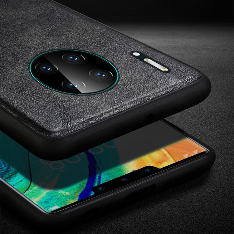 For Huawei Mate 30 Pro SULADA Shockproof TPU + Handmade Leather Protective Case