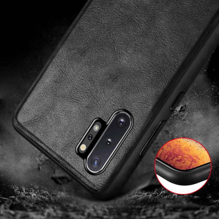 For Galaxy Note 10+ SULADA Shockproof TPU + Handmade Leather Protective Case