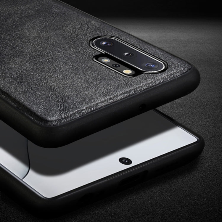 For Galaxy Note 10+ SULADA Shockproof TPU + Handmade Leather Protective Case