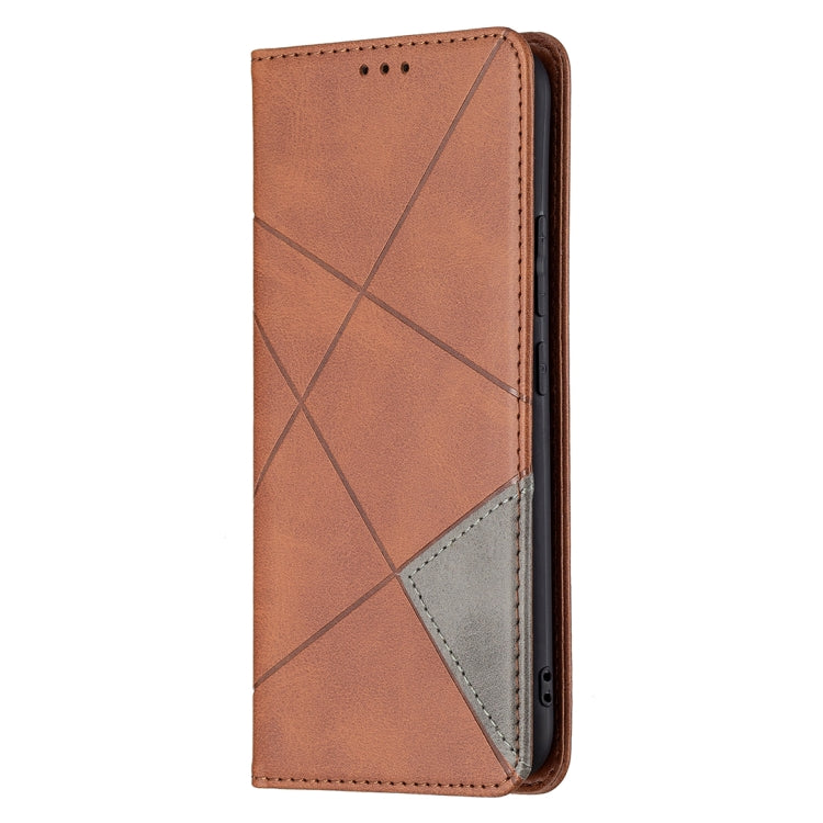 For vivo Y11/Y15/Y12/Y17 Rhombus Texture Horizontal Flip Magnetic Leather Case with Holder & Card Slots