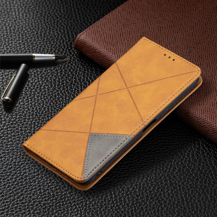 For vivo Y20 Rhombus Texture Horizontal Flip Magnetic Leather Case with Holder & Card Slots