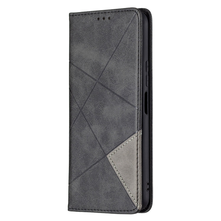 For vivo Y20 Rhombus Texture Horizontal Flip Magnetic Leather Case with Holder & Card Slots