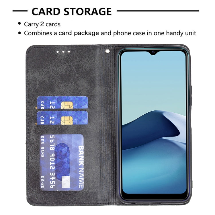 For vivo Y20 Rhombus Texture Horizontal Flip Magnetic Leather Case with Holder & Card Slots