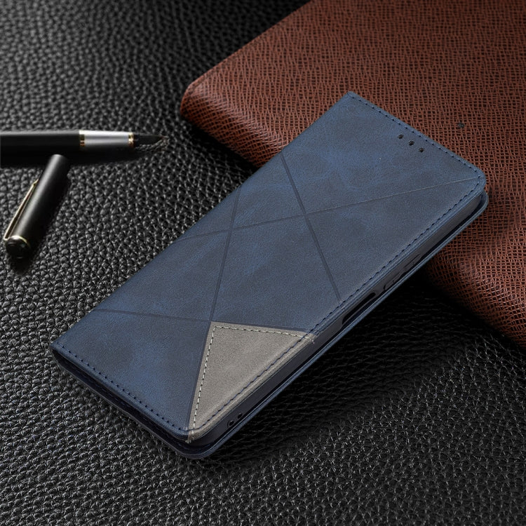 For vivo Y20 Rhombus Texture Horizontal Flip Magnetic Leather Case with Holder & Card Slots