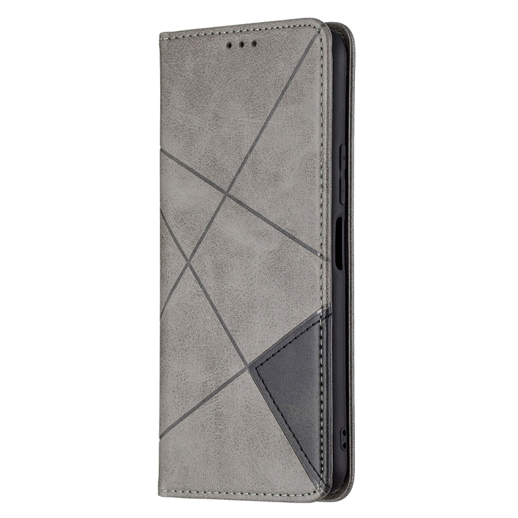 For vivo Y20 Rhombus Texture Horizontal Flip Magnetic Leather Case with Holder & Card Slots