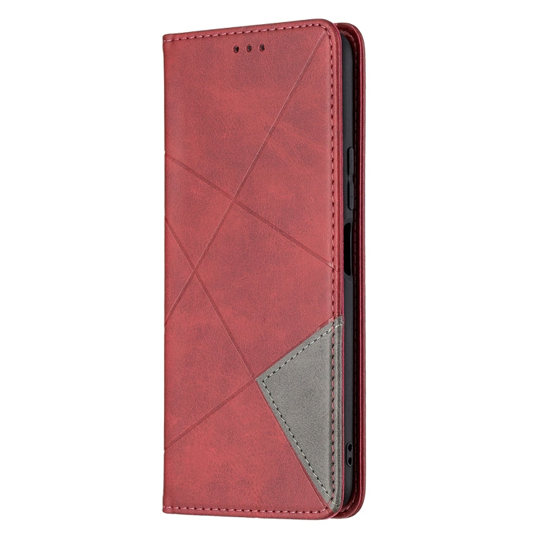 For vivo Y51 2020 / Y51a / Y51s Rhombus Texture Horizontal Flip Magnetic Leather Case with Holder & Card Slots