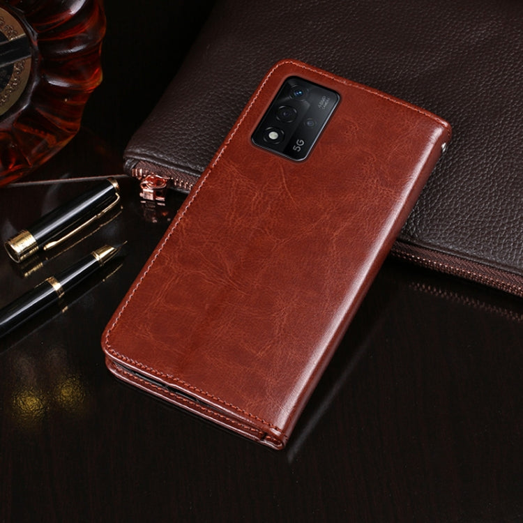 idewei Crazy Horse Texture Horizontal Flip Leather Case with Holder & Card Slots & Wallet For OPPO A93s 5G