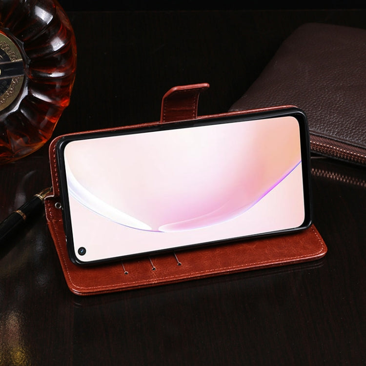 idewei Crazy Horse Texture Horizontal Flip Leather Case with Holder & Card Slots & Wallet For OPPO A93s 5G