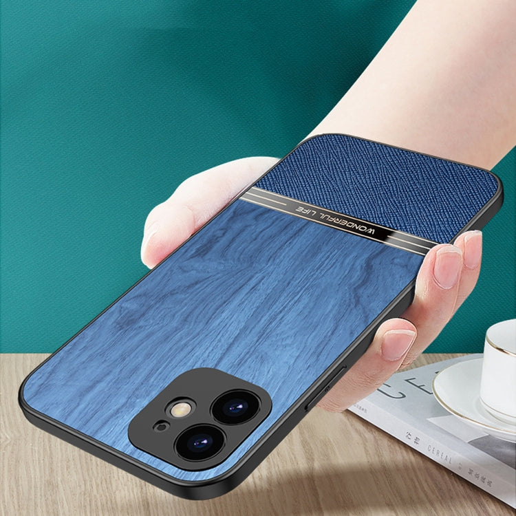 For iPhone 12 mini Shang Rui Wood Grain Skin PU + TPU Shockproof Case