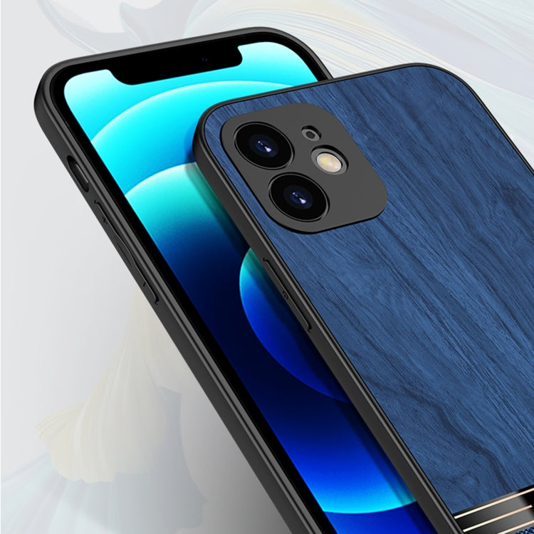 For iPhone 11 Shang Rui Wood Grain Skin PU + TPU Shockproof Case