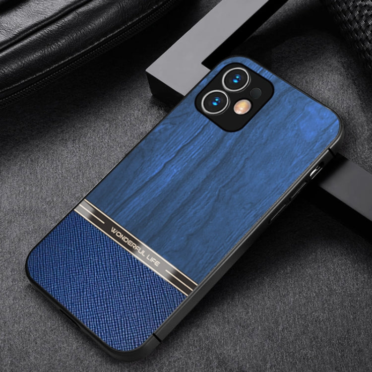 For iPhone 11 Shang Rui Wood Grain Skin PU + TPU Shockproof Case
