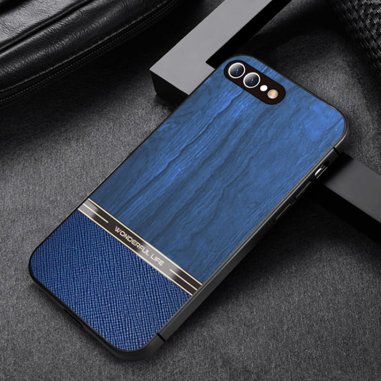 Shang Rui Wood Grain Skin PU + TPU Shockproof Case For iPhone 8 Plus / 7 Plus