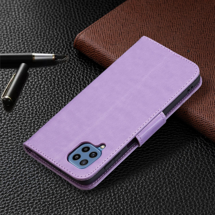 For Samsung Galaxy M32 Embossing Two Butterflies Pattern Horizontal Flip PU Leather Case with Holder & Card Slot & Wallet & Lanyard