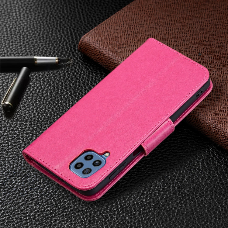 For Samsung Galaxy M32 Embossing Two Butterflies Pattern Horizontal Flip PU Leather Case with Holder & Card Slot & Wallet & Lanyard