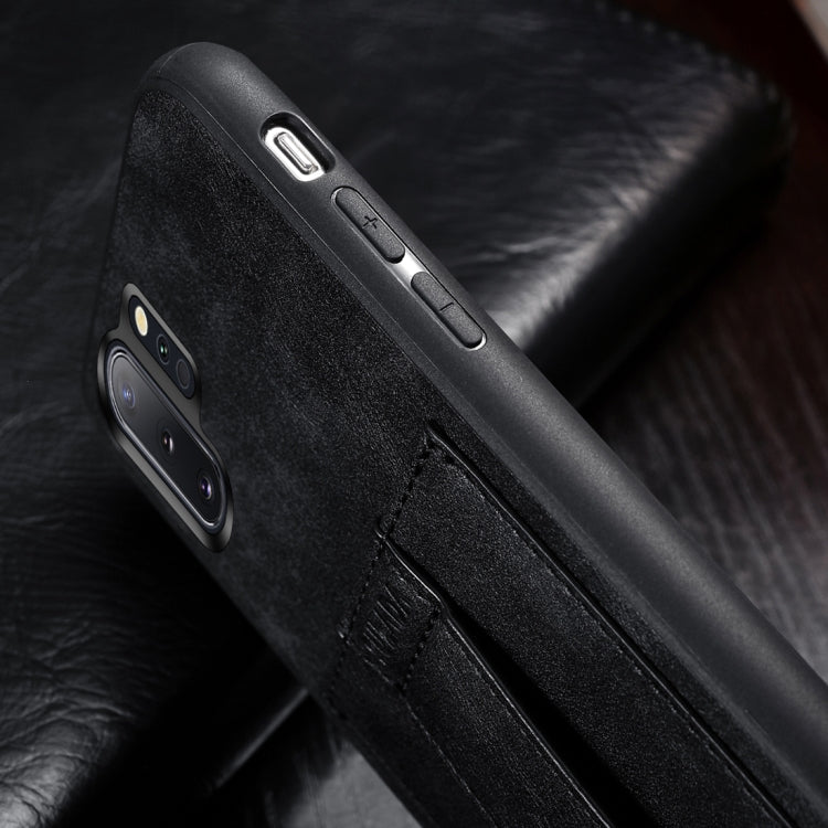 For Huawei P30 Pro SULADA Shockproof TPU + Handmade Leather Protective Case with Holder & Card Slot & Hand Strap