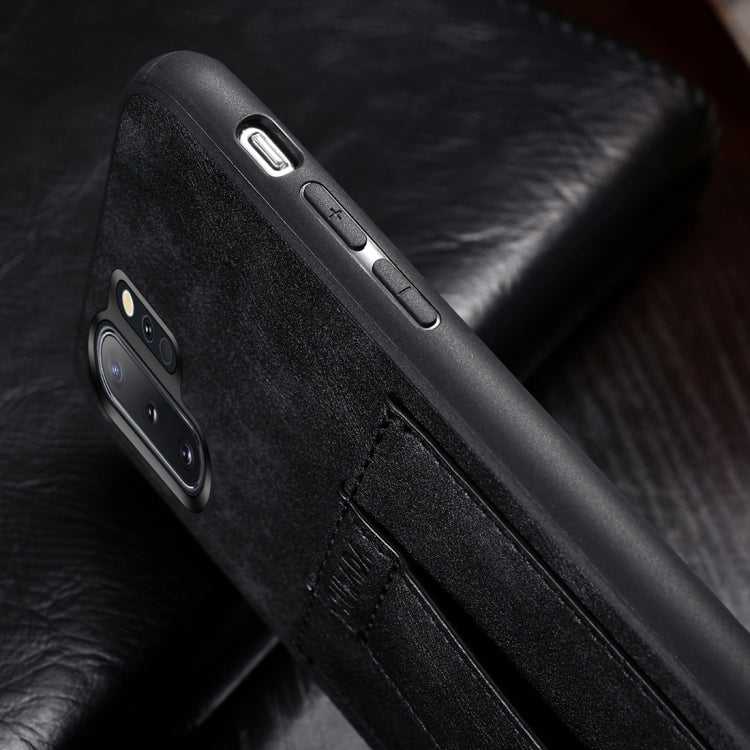 For Galaxy Note 10 SULADA Shockproof TPU + Handmade Leather Protective Case with Holder & Card Slot & Hand Strap