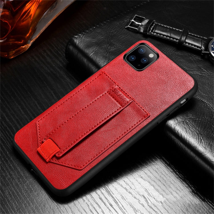 For iPhone 11 SULADA Shockproof TPU + Handmade Leather Protective Case with Holder & Card Slot & Hand Strap