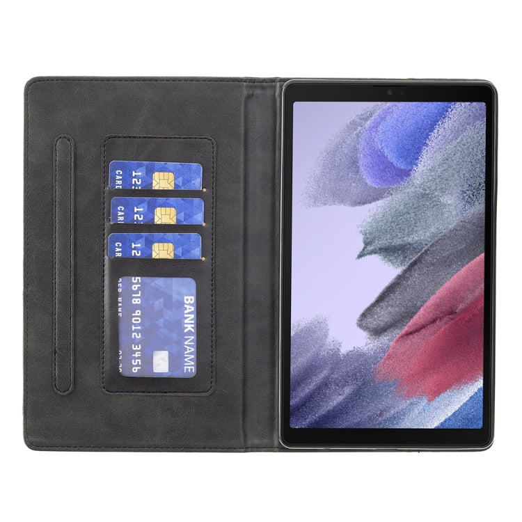 For Samsung Galaxy Tab A7 Lite SM-T220/SM-T225 Rhombus Texture Horizontal Flip Magnetic Leather Case with Holder & Card Slots