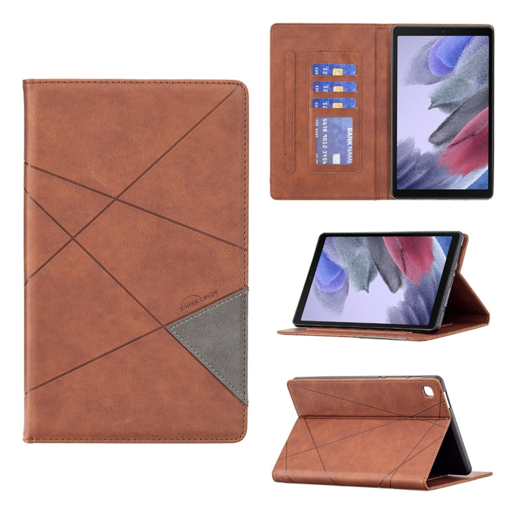 For Samsung Galaxy Tab A7 Lite SM-T220/SM-T225 Rhombus Texture Horizontal Flip Magnetic Leather Case with Holder & Card Slots