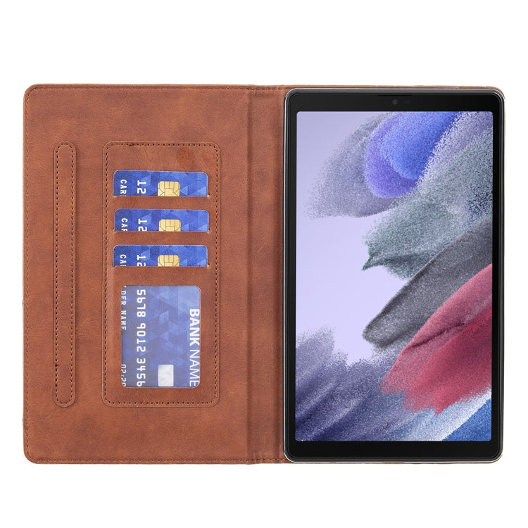 For Samsung Galaxy Tab A7 Lite SM-T220/SM-T225 Rhombus Texture Horizontal Flip Magnetic Leather Case with Holder & Card Slots