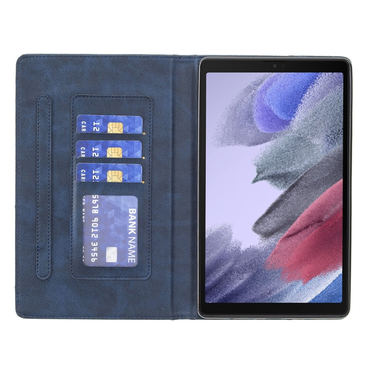 For Samsung Galaxy Tab A7 Lite SM-T220/SM-T225 Rhombus Texture Horizontal Flip Magnetic Leather Case with Holder & Card Slots
