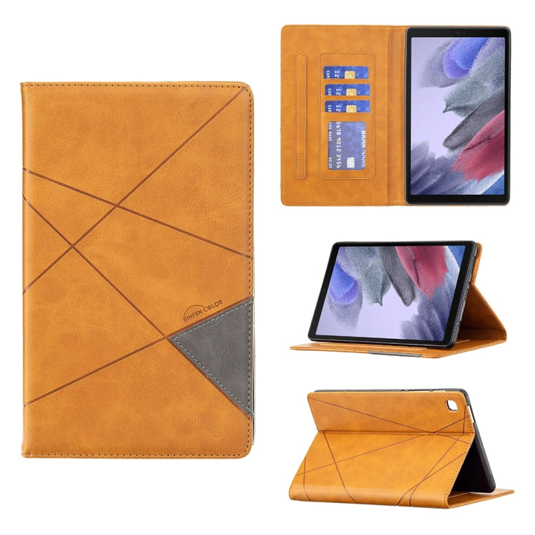 For Samsung Galaxy Tab A7 Lite SM-T220/SM-T225 Rhombus Texture Horizontal Flip Magnetic Leather Case with Holder & Card Slots
