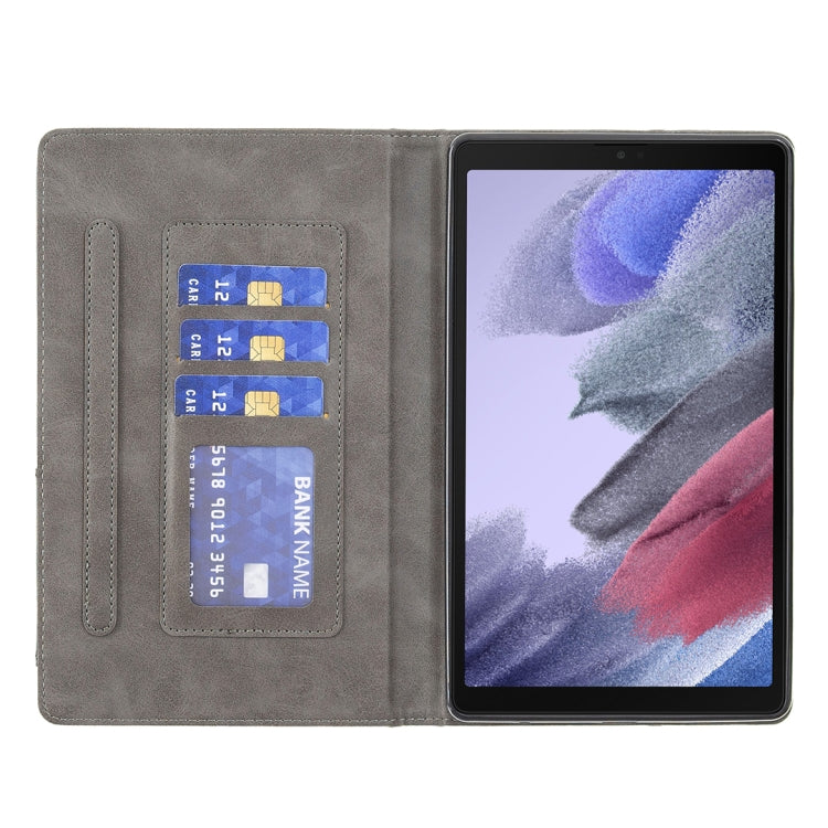 For Samsung Galaxy Tab A7 Lite SM-T220/SM-T225 Rhombus Texture Horizontal Flip Magnetic Leather Case with Holder & Card Slots