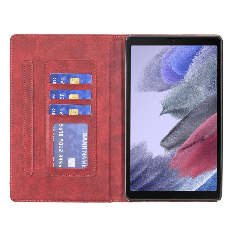 For Samsung Galaxy Tab A7 Lite SM-T220/SM-T225 Rhombus Texture Horizontal Flip Magnetic Leather Case with Holder & Card Slots