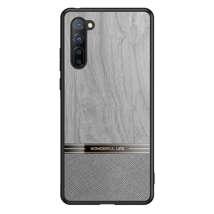 For OPPO Reno3 Shang Rui Wood Grain Skin PU + TPU Shockproof Case