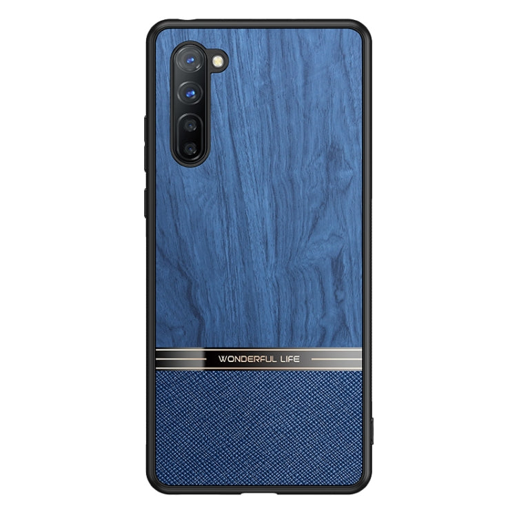 For OPPO Reno3 Shang Rui Wood Grain Skin PU + TPU Shockproof Case