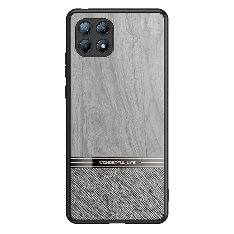 For OPPO Reno4 SE Shang Rui Wood Grain Skin PU + TPU Shockproof Case